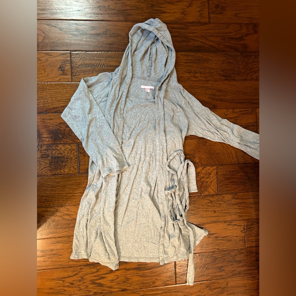 Victoria’s Secret gray robe with belt
